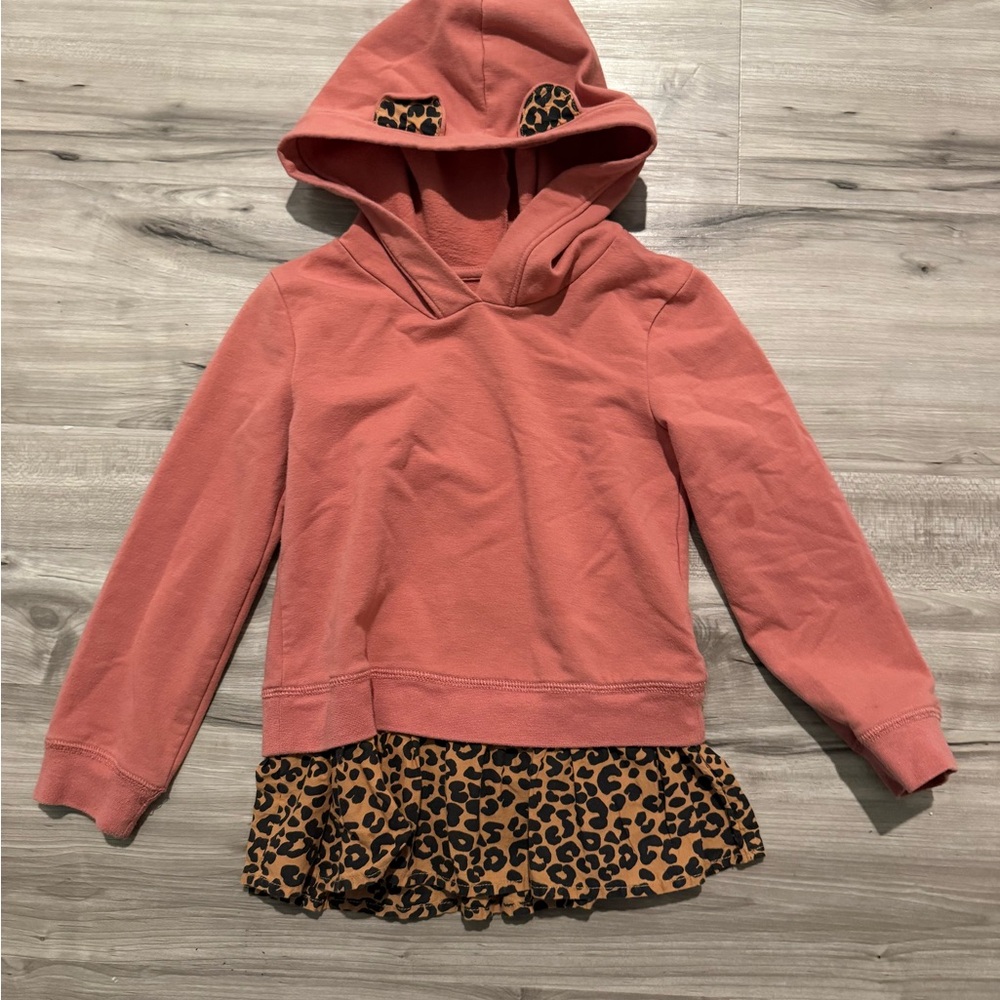 Tucker + Tate Pink Hoodie with Leopard Print